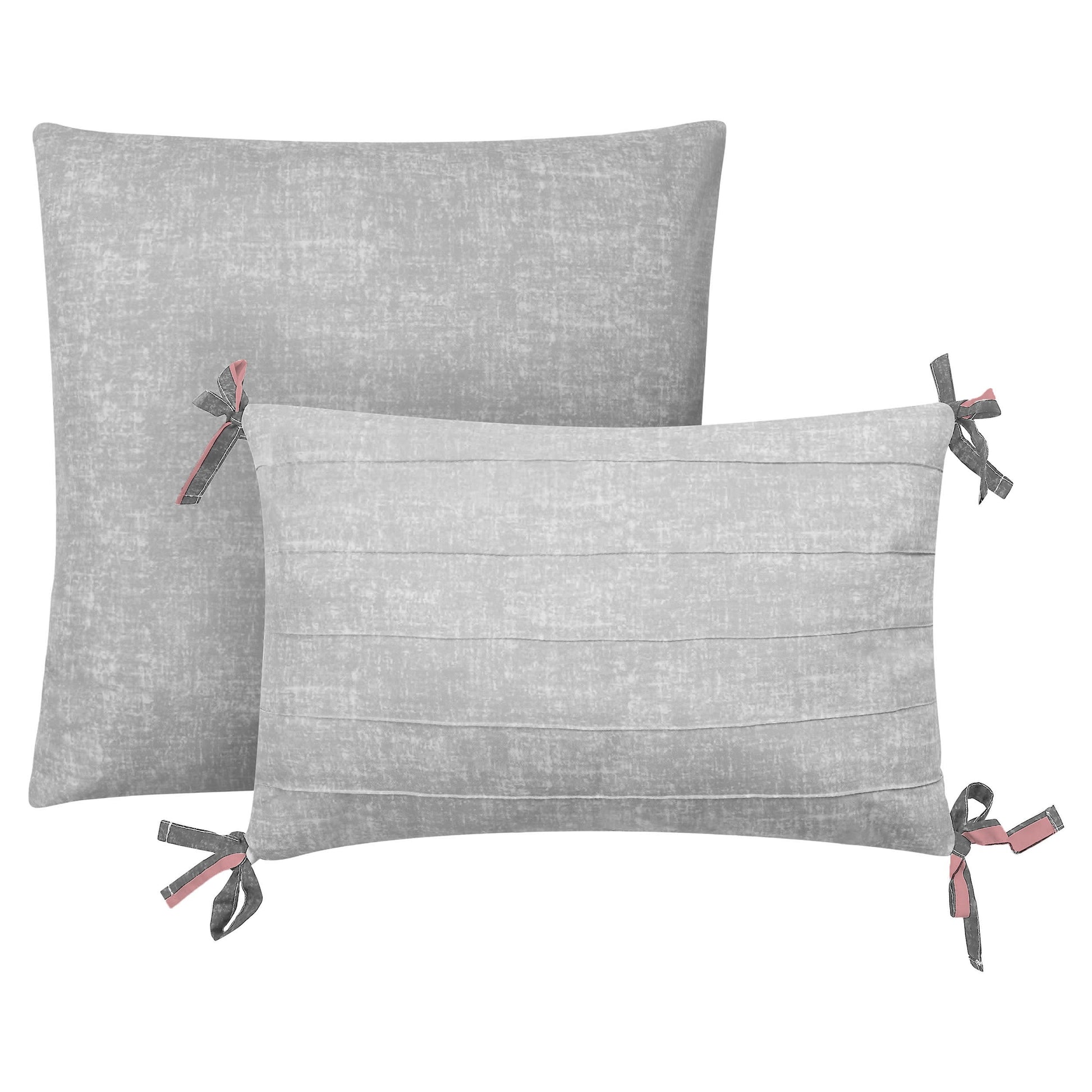 Cabana Striped Reversible Comforter Set - Grey/Pink - Juicy Couture