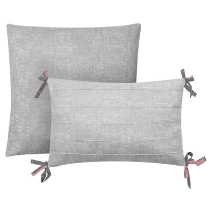 Cabana Striped Reversible Comforter Set - Grey/Pink - Juicy Couture