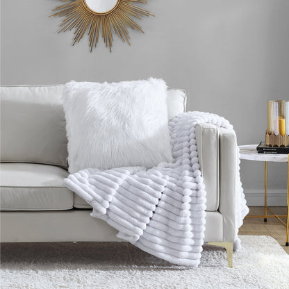 Faux Fur Pillow - White - Juicy Couture