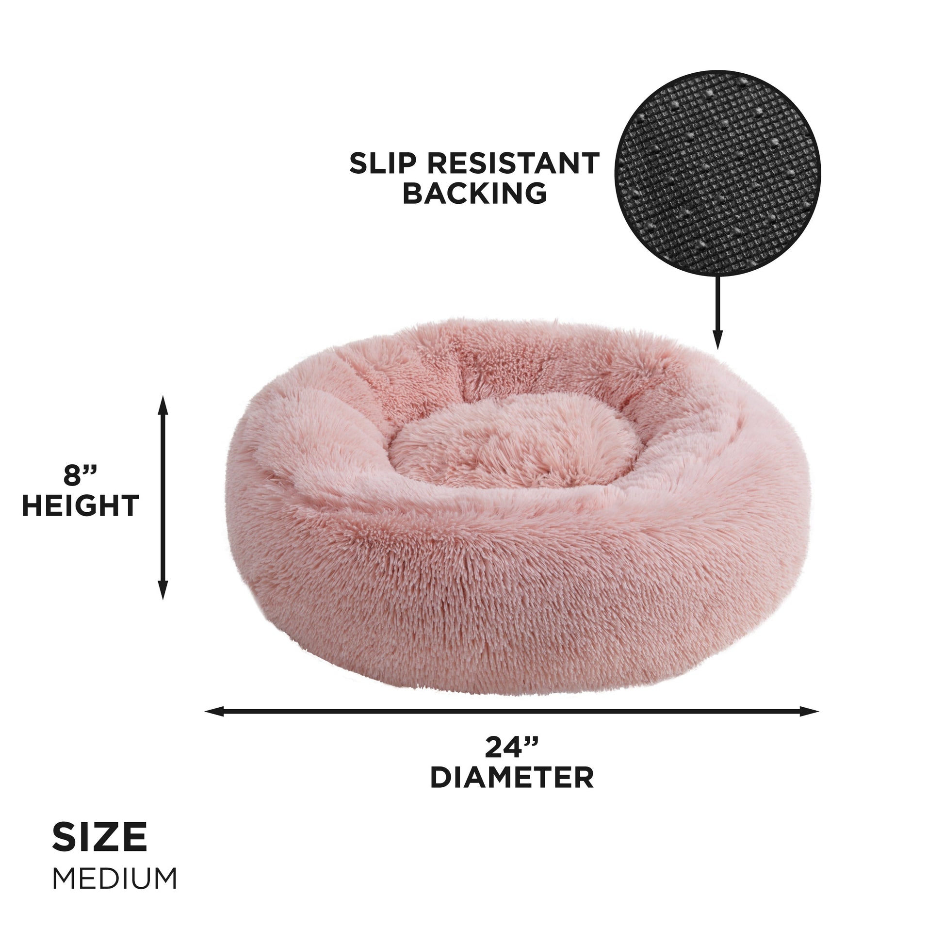 Devon Faux Fur Pet Bed - Pink - Juicy Couture