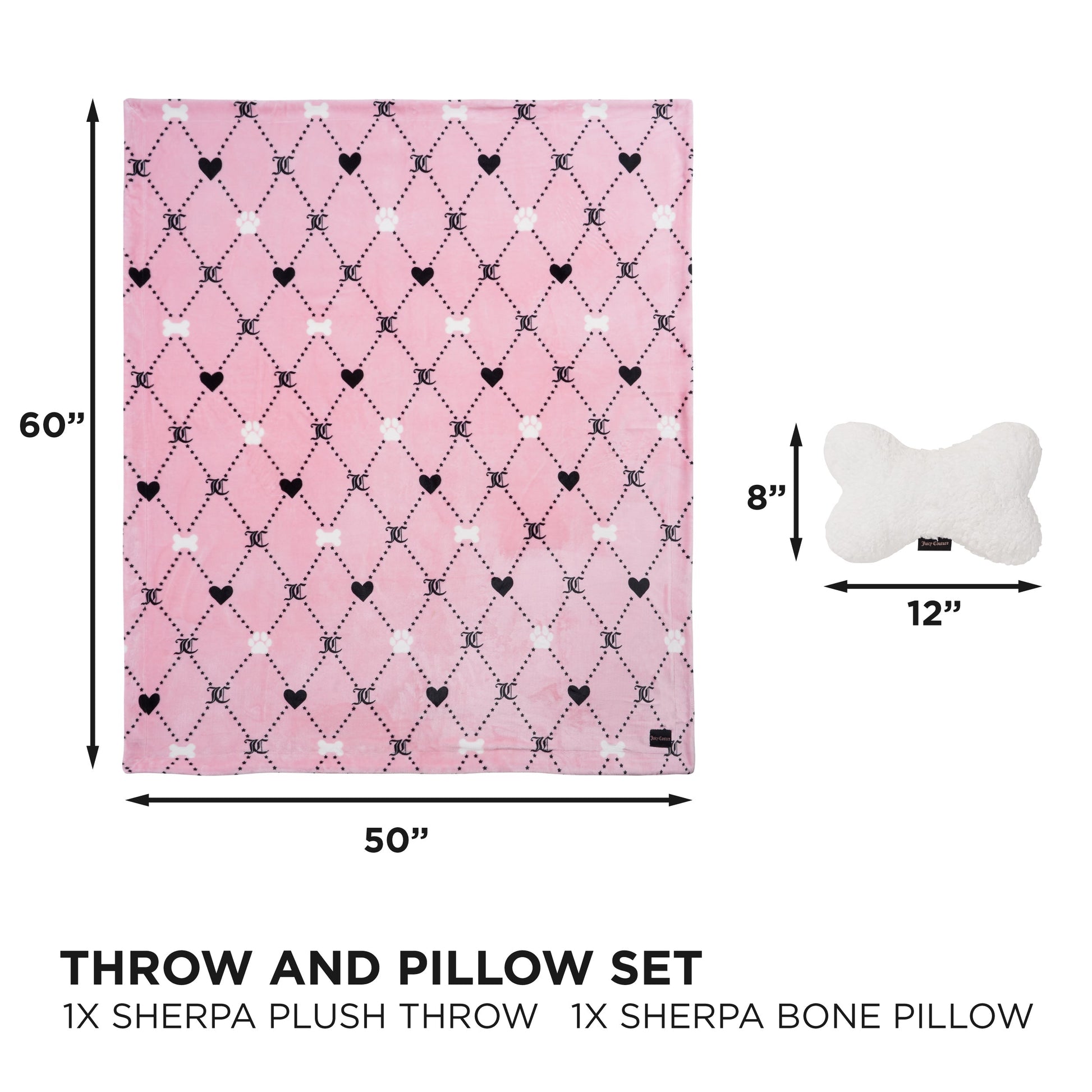 Pet Blanket & Pillow Set - Pink - Juicy Couture