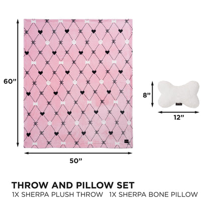 Pet Blanket & Pillow Set - Pink - Juicy Couture
