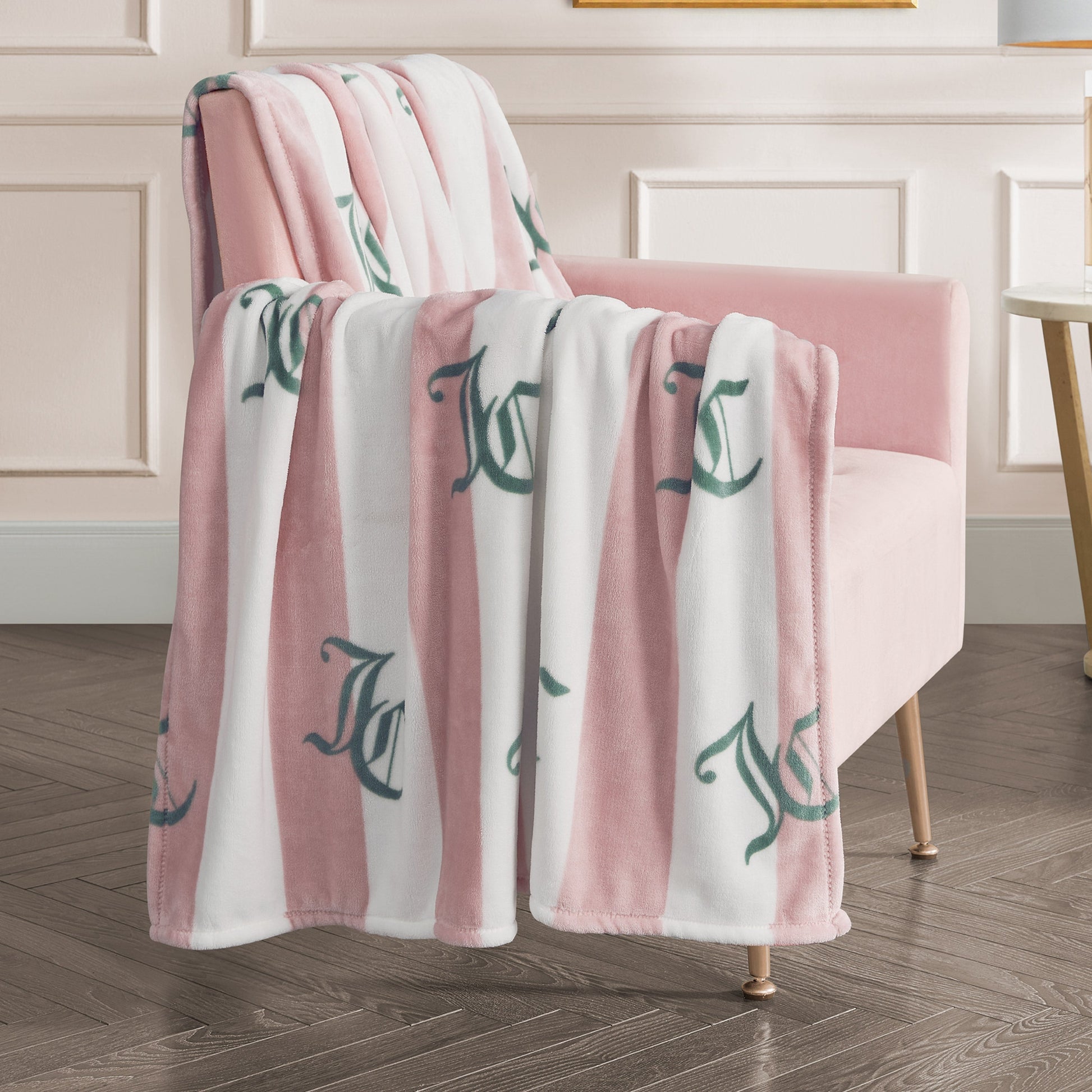 Cabana Plush Blanket - Pink - Juicy Couture