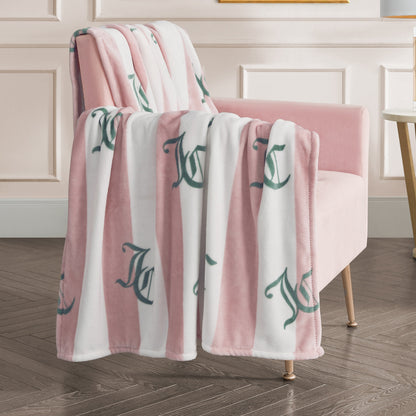 Cabana Plush Blanket - Pink - Juicy Couture