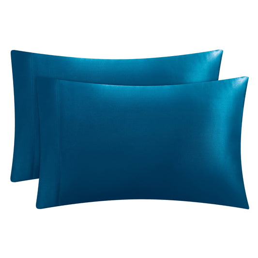 Solid Satin Pillow Case Set - Capri Blue - Juicy Couture
