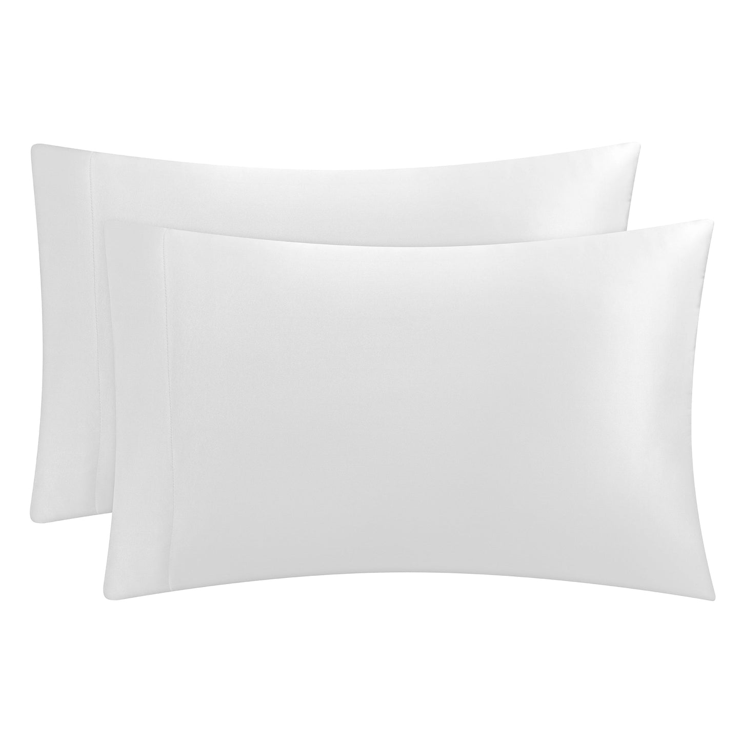 Solid Satin Pillow Case Set - Pure White - Juicy Couture