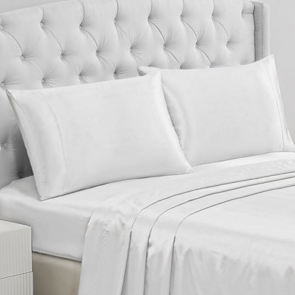 Solid Satin Pillow Case Set - Pure White - Juicy Couture