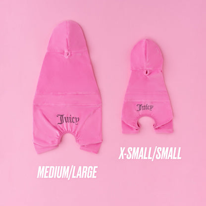 Bling Velour Pet Tracksuit - Hot Pink - Juicy Couture