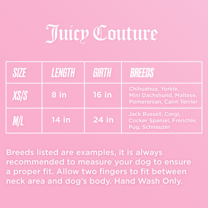 Bling Velour Pet Tracksuit - Hot Pink - Juicy Couture
