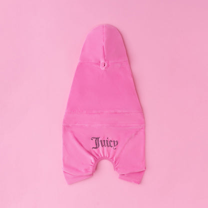 Bling Velour Pet Tracksuit - Hot Pink - Juicy Couture