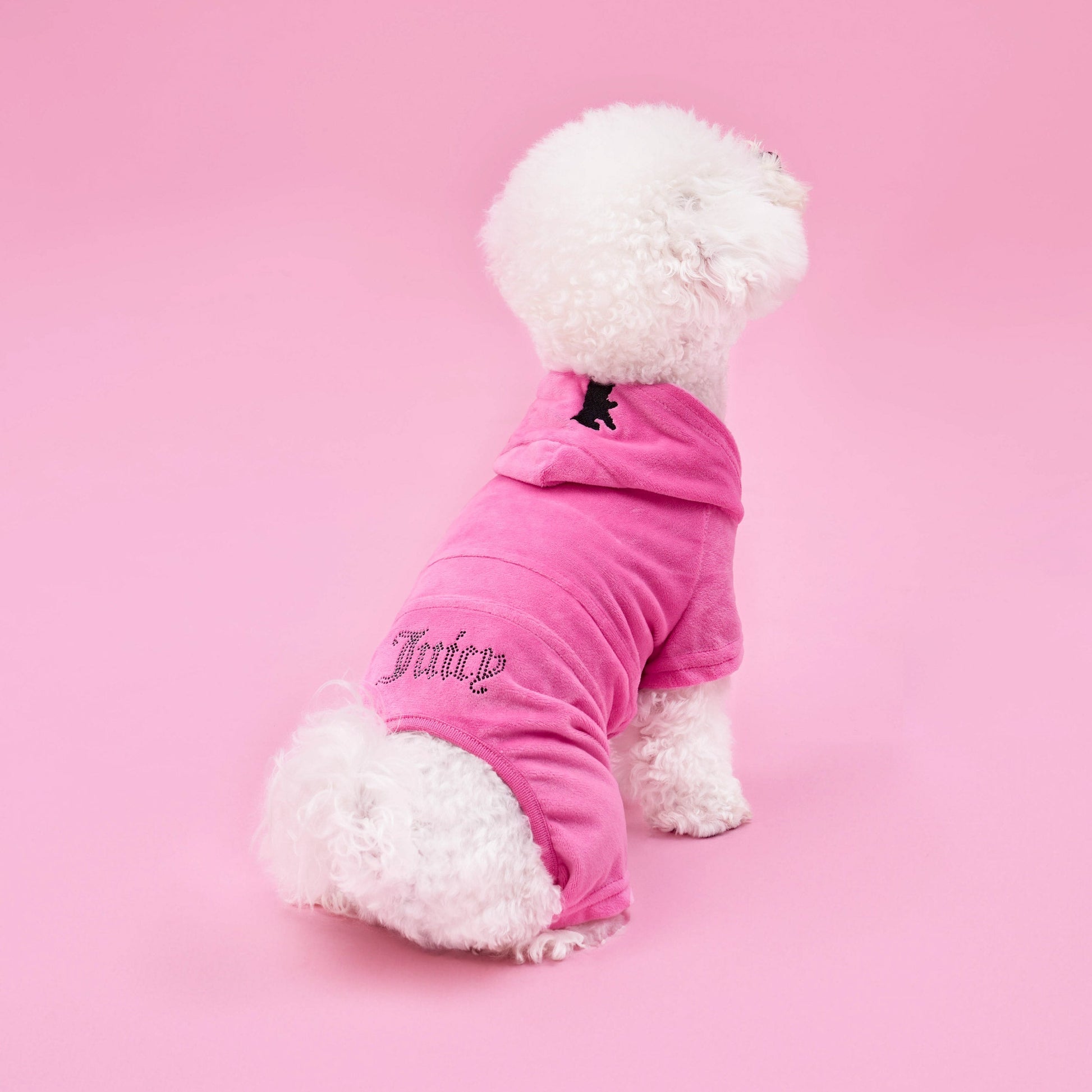 Bling Velour Pet Tracksuit - Hot Pink - Juicy Couture