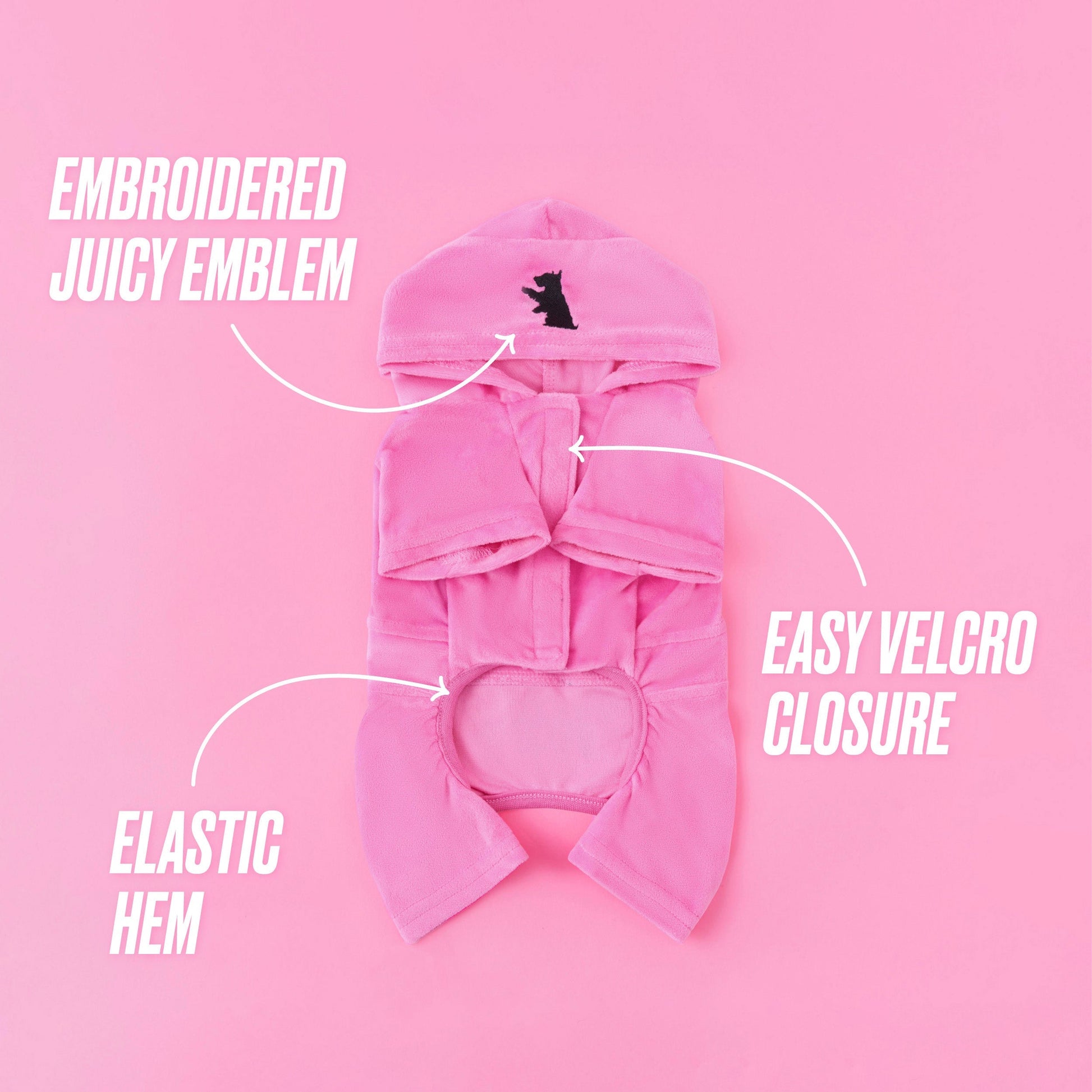 Bling Velour Pet Tracksuit - Hot Pink - Juicy Couture
