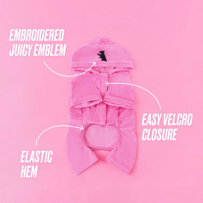 Bling Velour Pet Tracksuit - Hot Pink - Juicy Couture