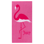 Pink Flamingo Cotton Beach Towel - Hot Pink - Juicy Couture