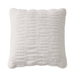 Pleated Faux Fur Decorative Pillow - White - Juicy Couture