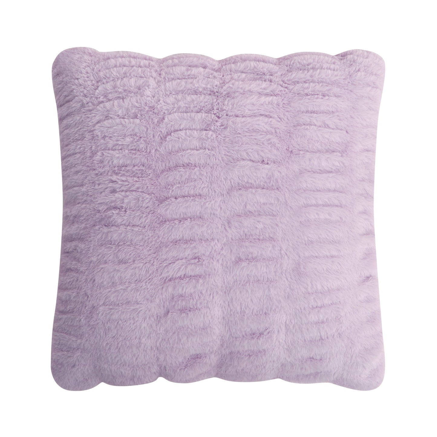 Pleated Faux Fur Decorative Pillow - Orchid Petal - Juicy Couture