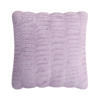 Pleated Faux Fur Decorative Pillow - Orchid Petal - Juicy Couture