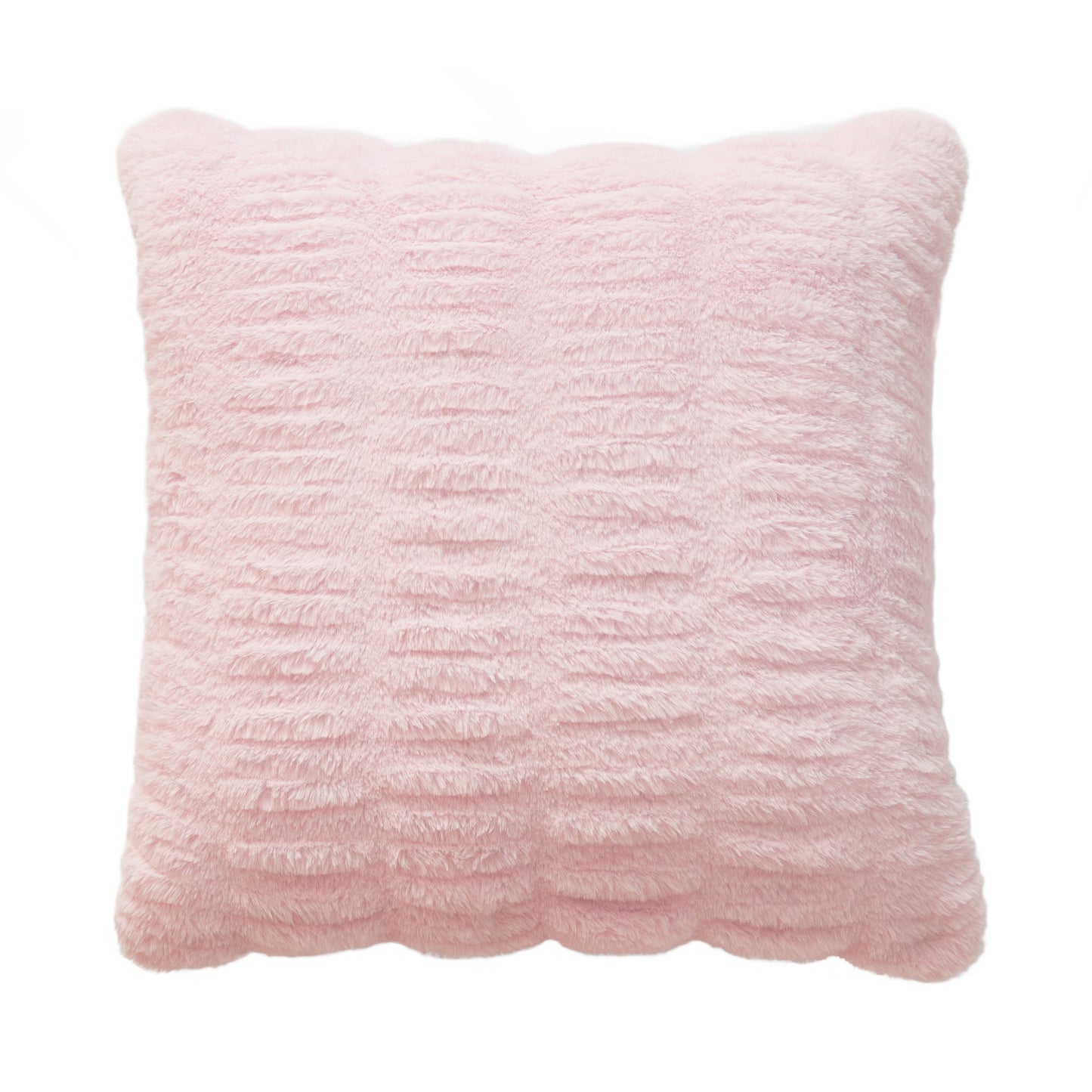 Pleated Faux Fur Decorative Pillow - Pink - Juicy Couture