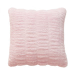 Pleated Faux Fur Decorative Pillow - Pink - Juicy Couture