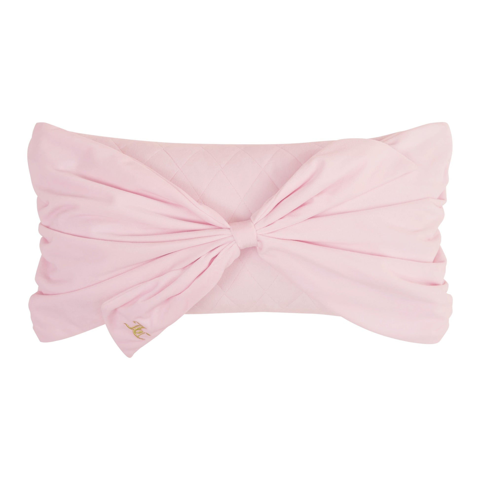 Velvet Bow Decorative Pillow - Marshmallow Pink - Juicy Couture
