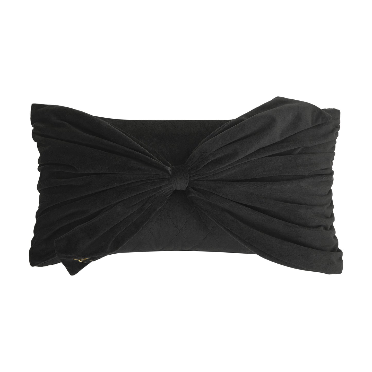 Velvet Bow Decorative Pillow - Black - Juicy Couture