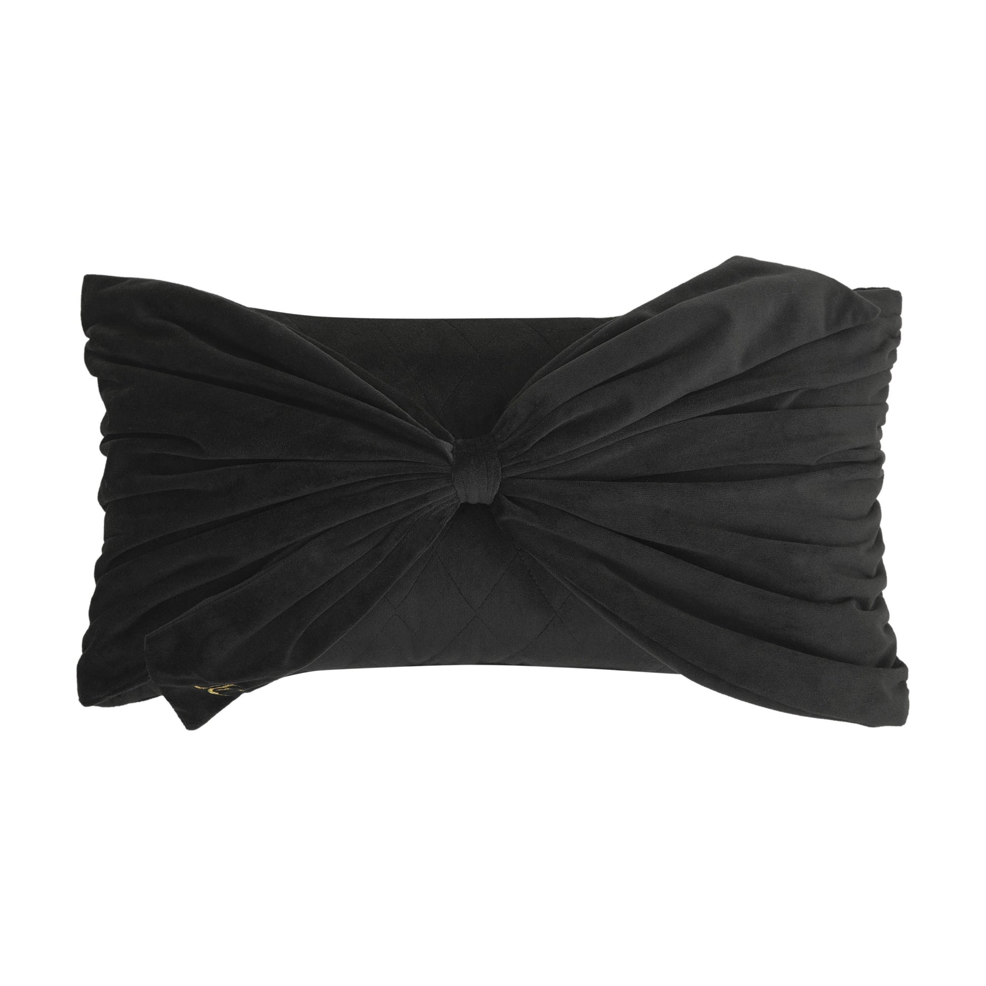 Velvet Bow Decorative Pillow - Black - Juicy Couture