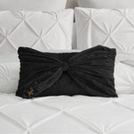 Velvet Bow Decorative Pillow - Black - Juicy Couture