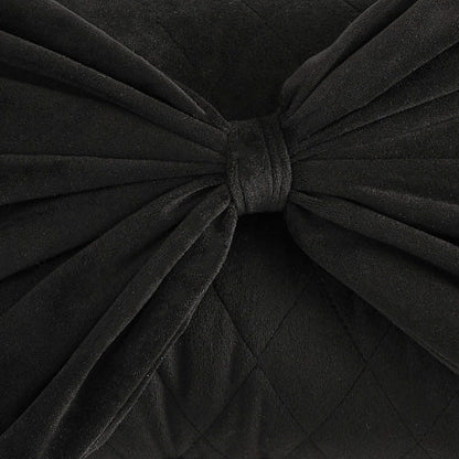 Velvet Bow Decorative Pillow - Black - Juicy Couture