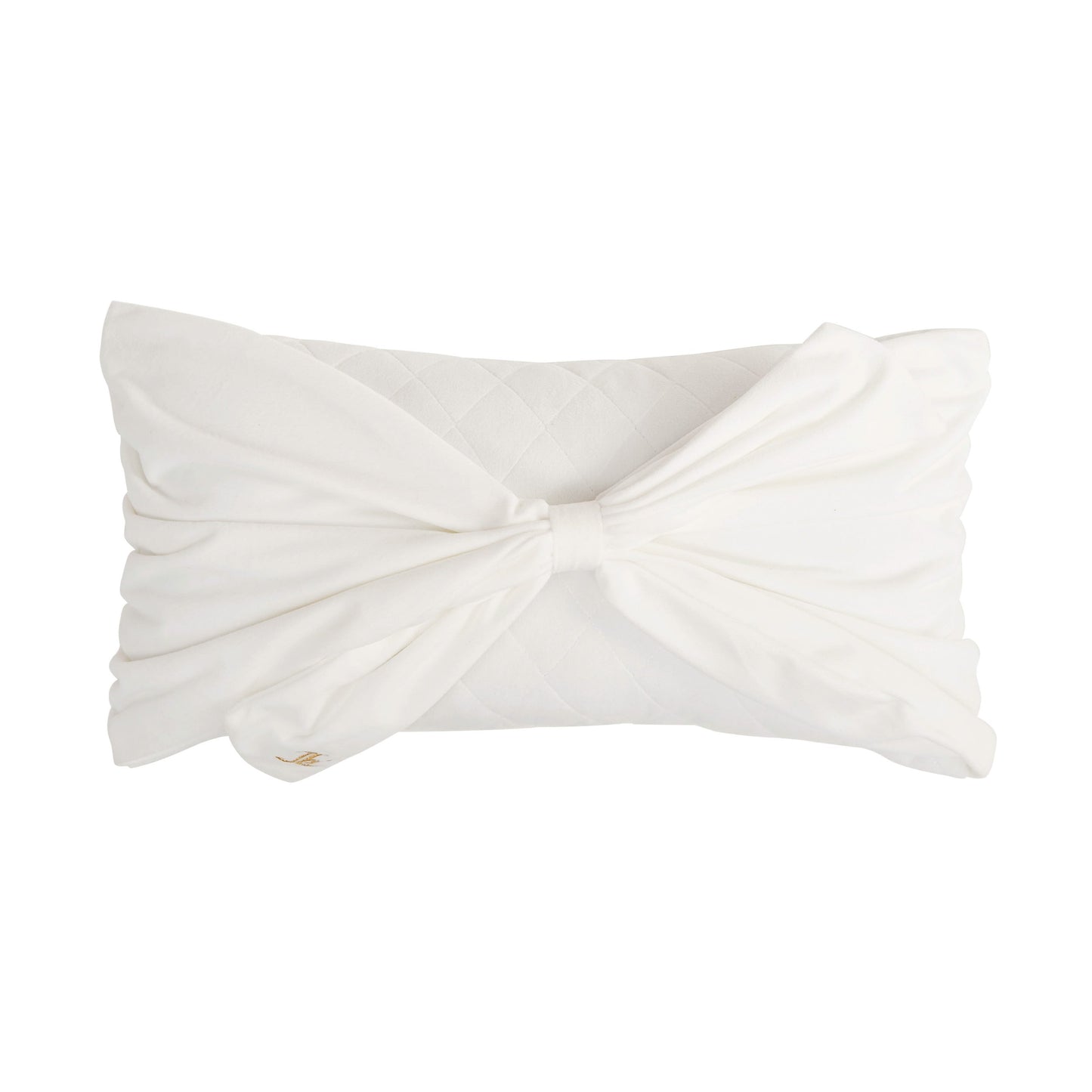 Velvet Bow Decorative Pillow - White - Juicy Couture
