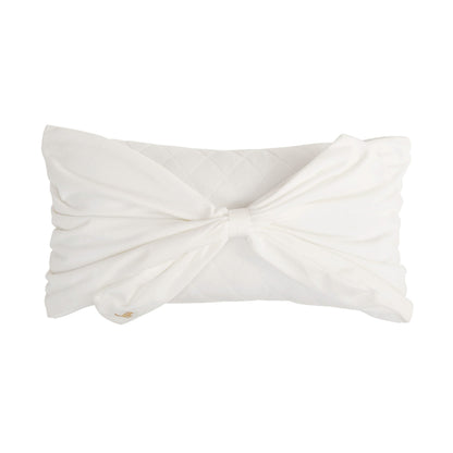 Velvet Bow Decorative Pillow - White - Juicy Couture