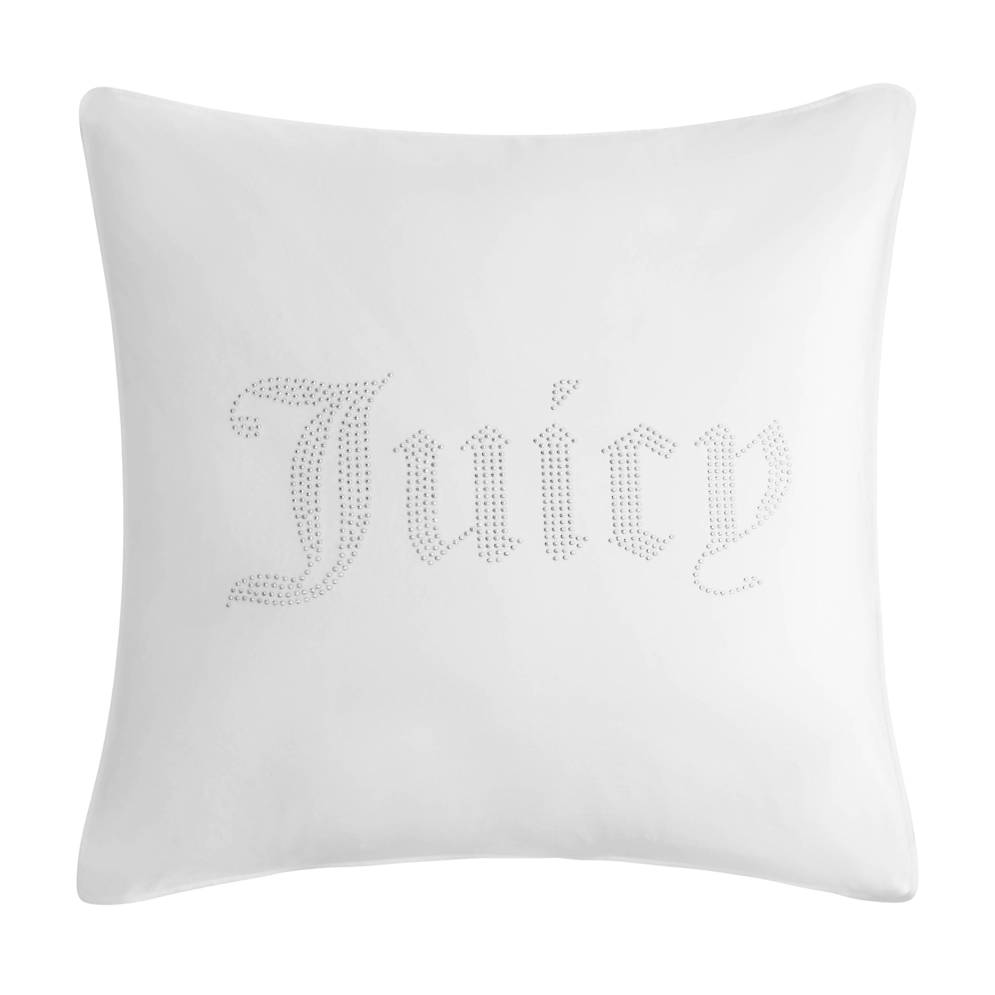 Rhinestone Decorative Pillow - White - Juicy Couture