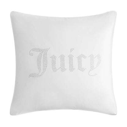 Rhinestone Decorative Pillow - White - Juicy Couture