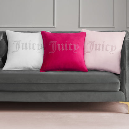 Rhinestone Decorative Pillow - White - Juicy Couture