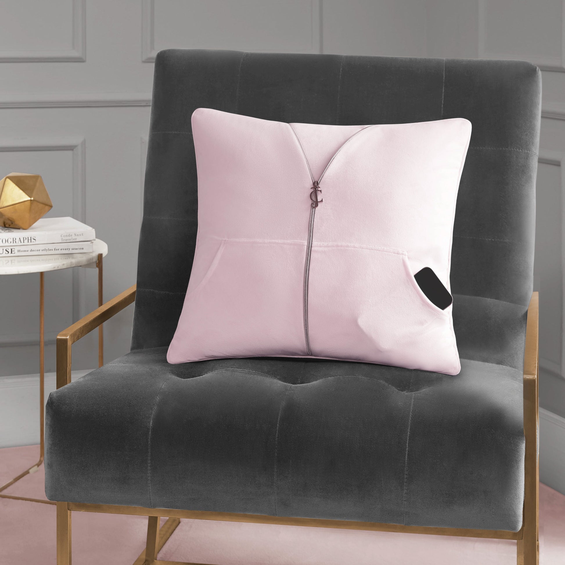 Zippered Tracksuit Pillow - Pink Marshmallow - Juicy Couture