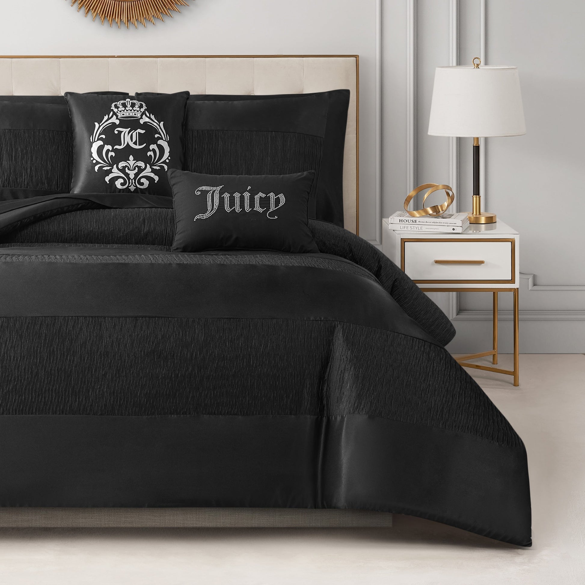 Glam Night Comforter Set - Black - Juicy Couture