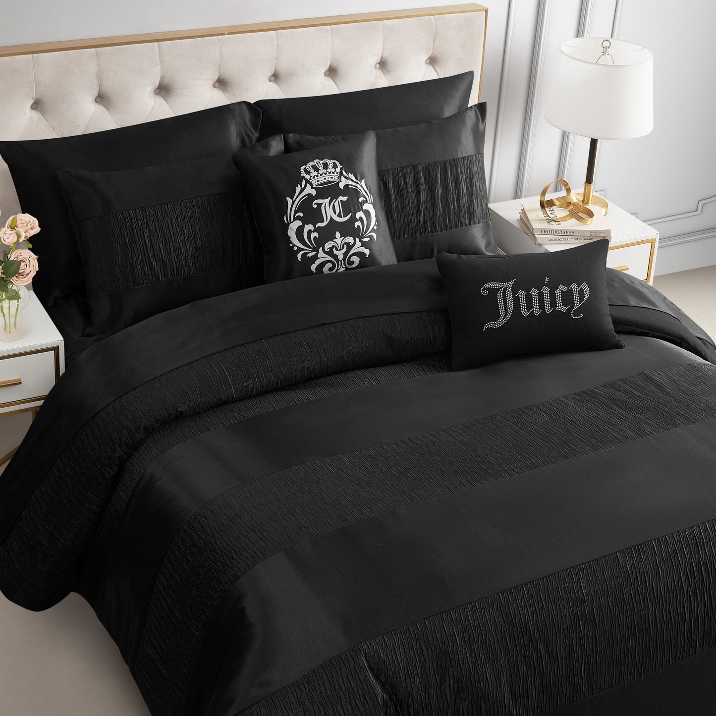 Glam Night Comforter Set - Black - Juicy Couture