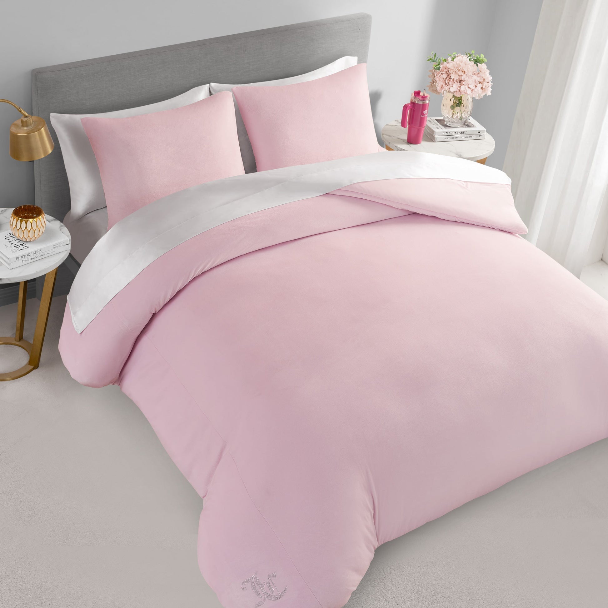 Velour Comforter Set - Marshmallow Pink - Juicy Couture