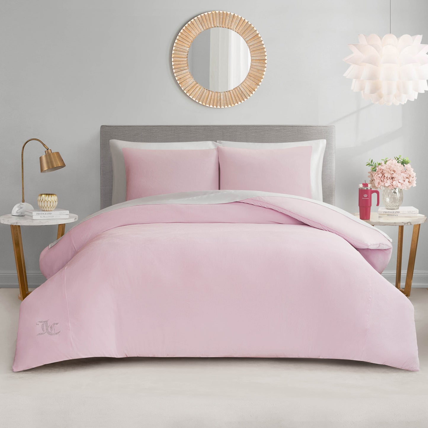 Velour Comforter Set - Marshmallow Pink - Juicy Couture
