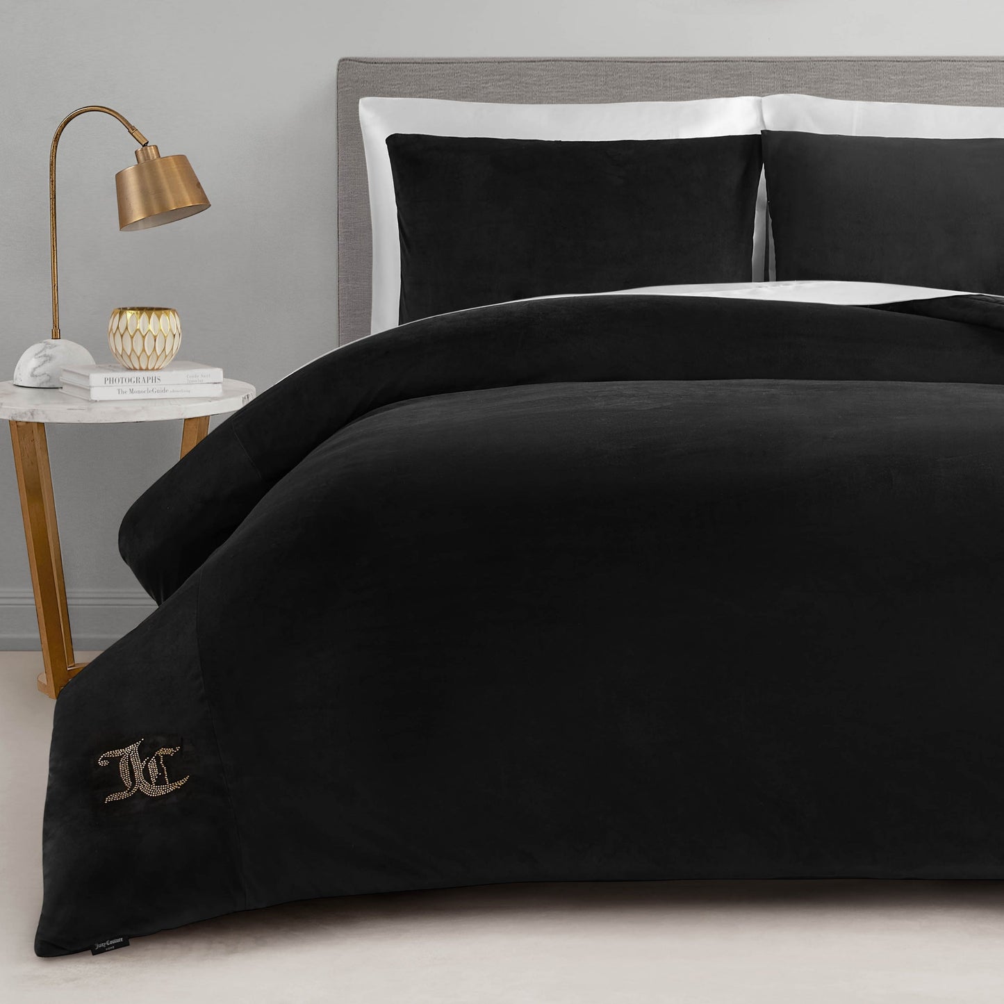 Velour Comforter Set - Black - Juicy Couture