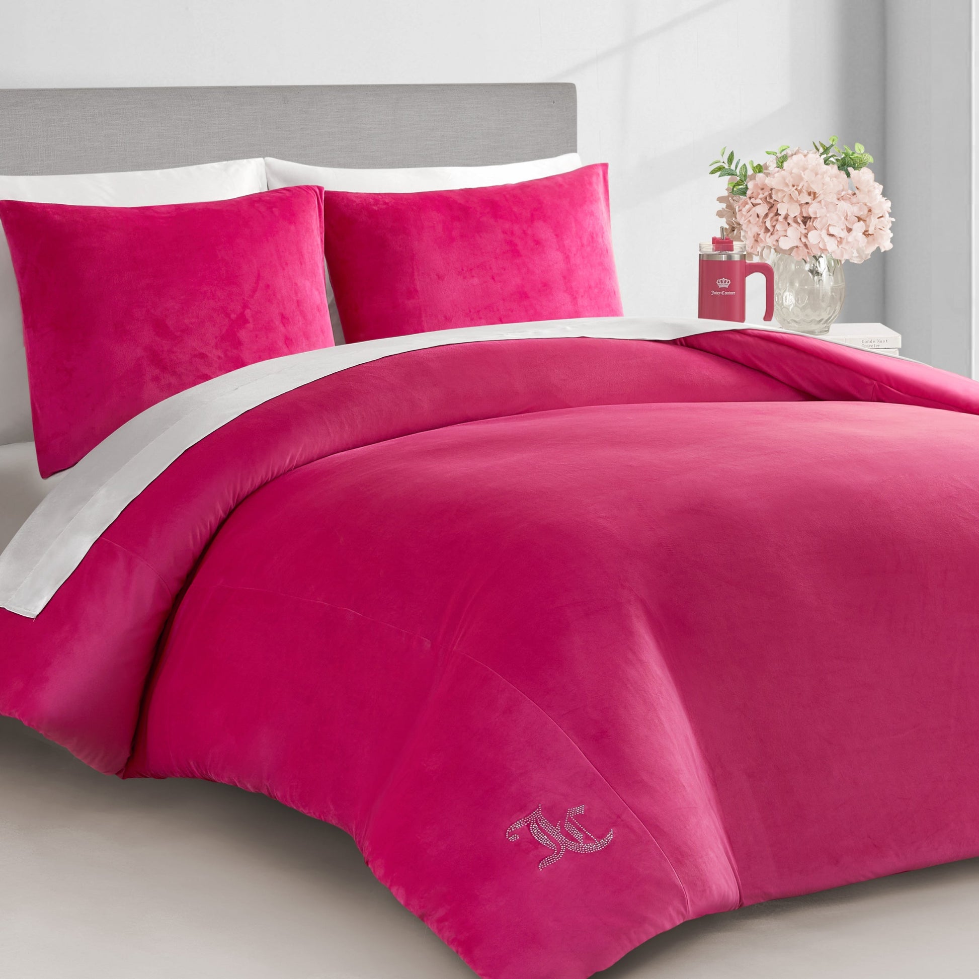 Velour Comforter Set - Hot Pink - Juicy Couture