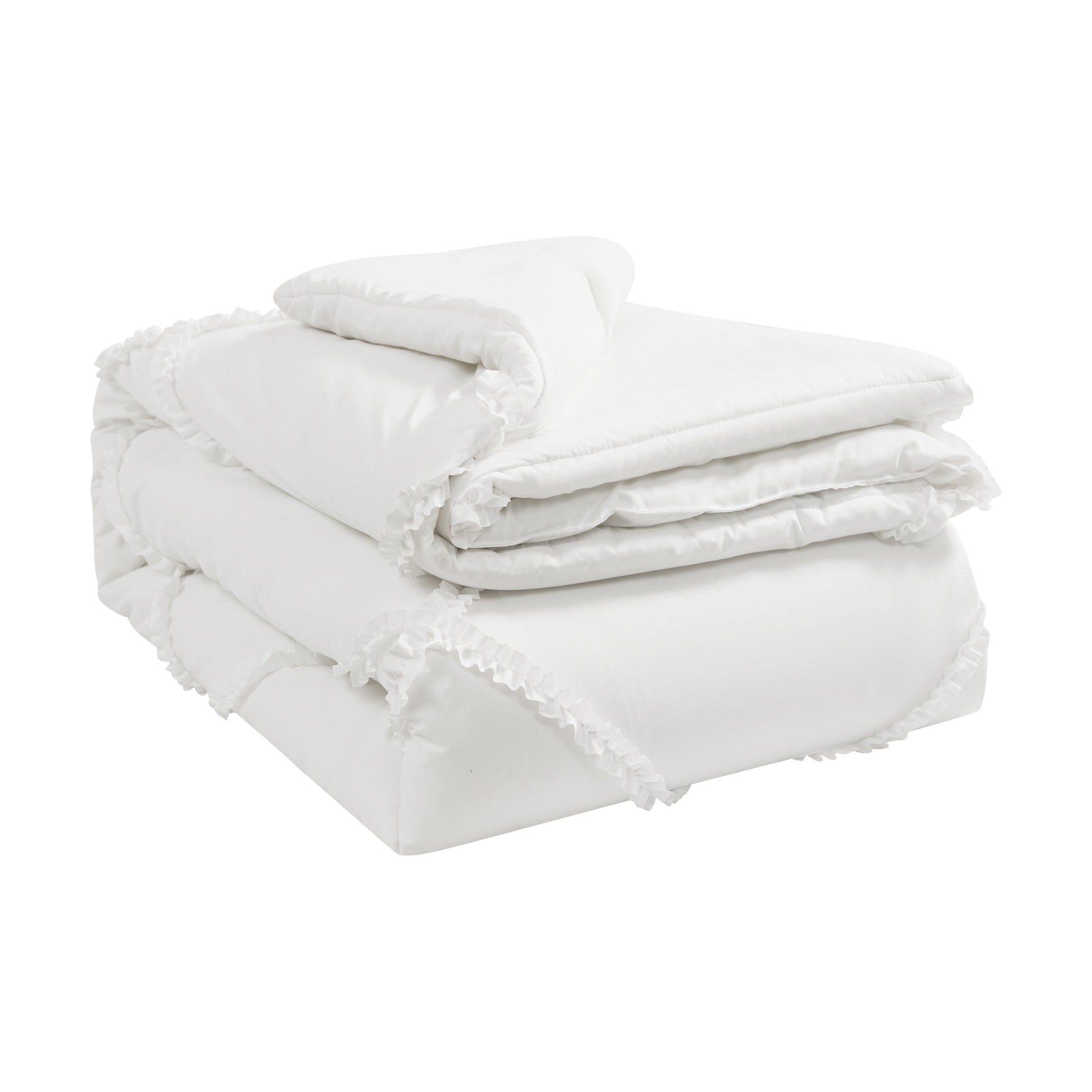 Diamond Ruffle Comforter Set - White - Juicy Couture