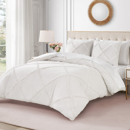 Diamond Ruffle Comforter Set - White - Juicy Couture