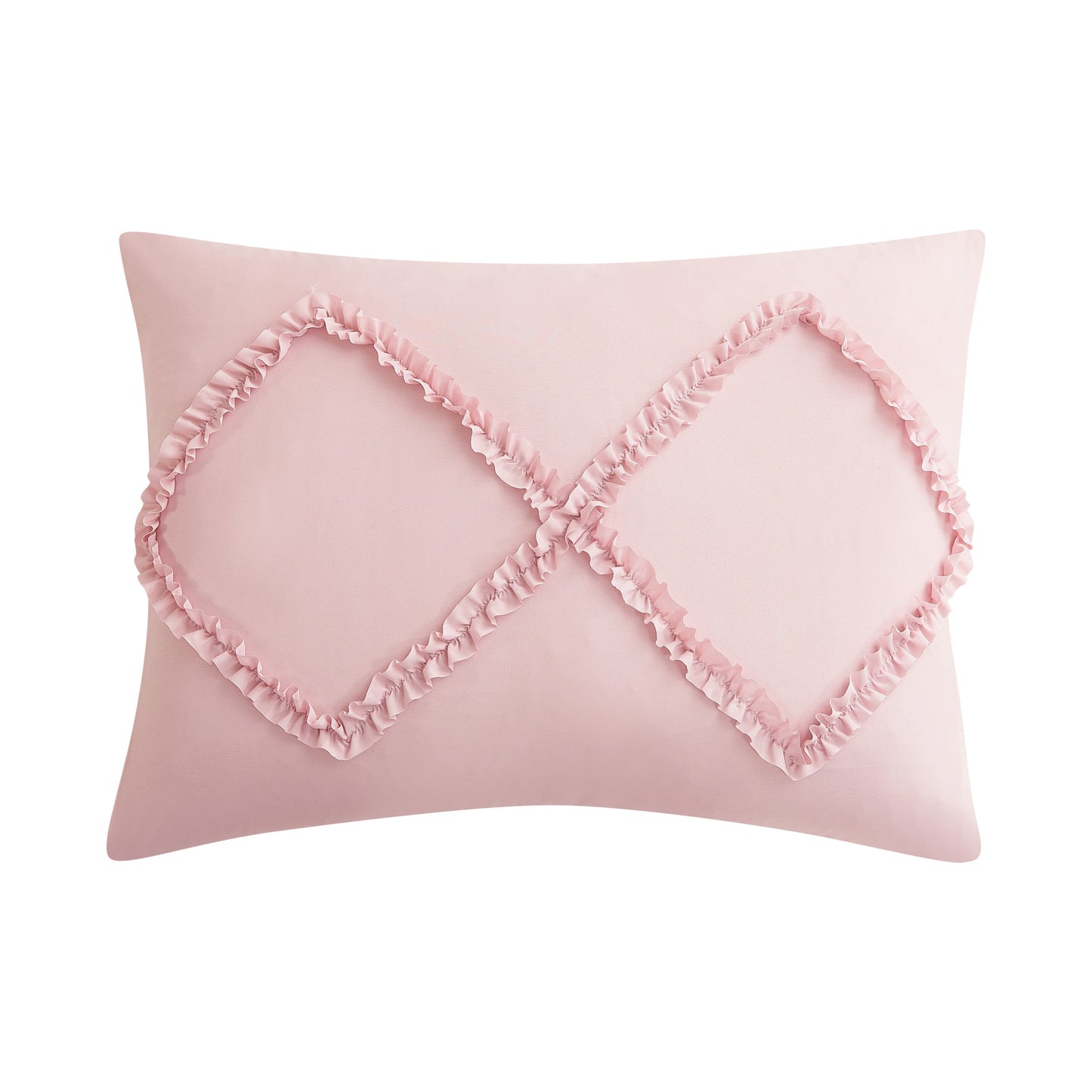 Diamond Ruffle Comforter Set - Blush Pink - Juicy Couture