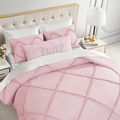 Diamond Ruffle Comforter Set - Blush Pink - Juicy Couture