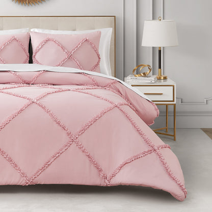 Diamond Ruffle Comforter Set - Blush Pink - Juicy Couture