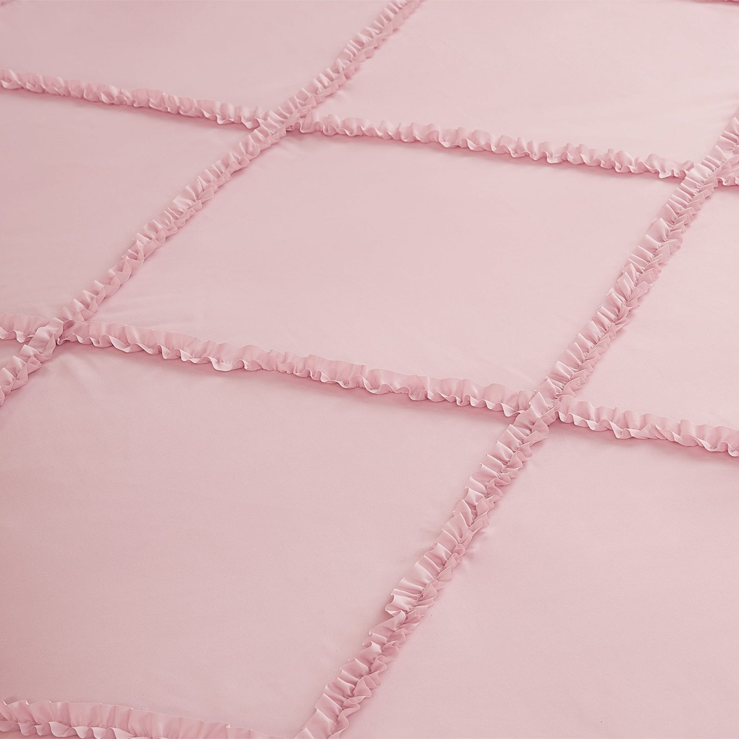 Diamond Ruffle Comforter Set - Blush Pink - Juicy Couture