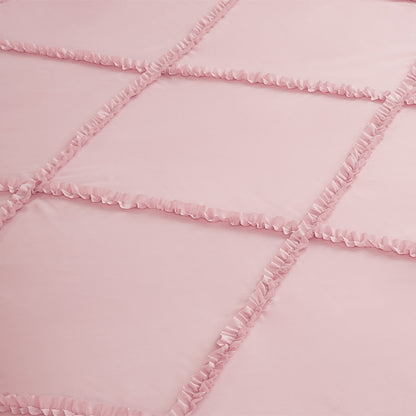 Diamond Ruffle Comforter Set - Blush Pink - Juicy Couture