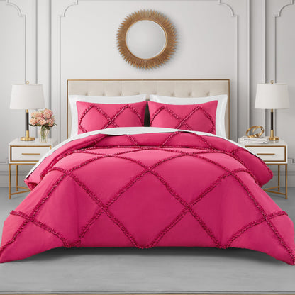 Diamond Ruffle Comforter Set - Hot Pink - Juicy Couture