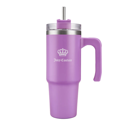 Glam Logo Stainless Steel Water Bottle - Purple - Juicy Couture