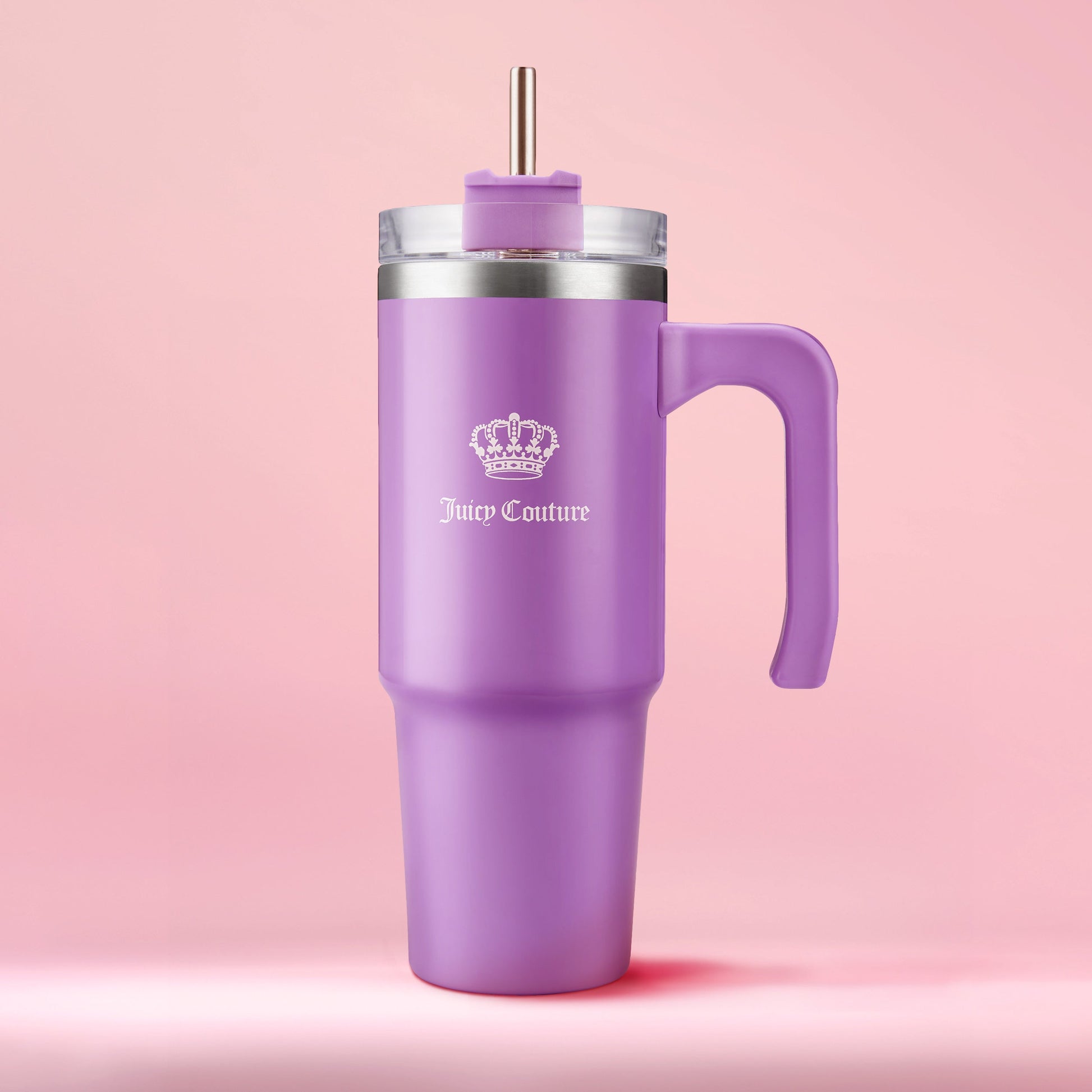 Glam Logo Stainless Steel Water Bottle - Purple - Juicy Couture
